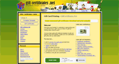 Desktop Screenshot of giftcertificates.net