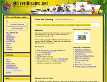 Tablet Screenshot of giftcertificates.net